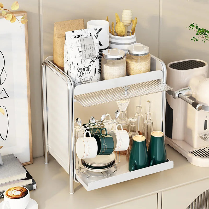 Desktop Makeup Organizers Light Luxury Cosmetics Storage Box Dustproof Sundries Storage Cabinet Bathroom Skincare Storage Rack