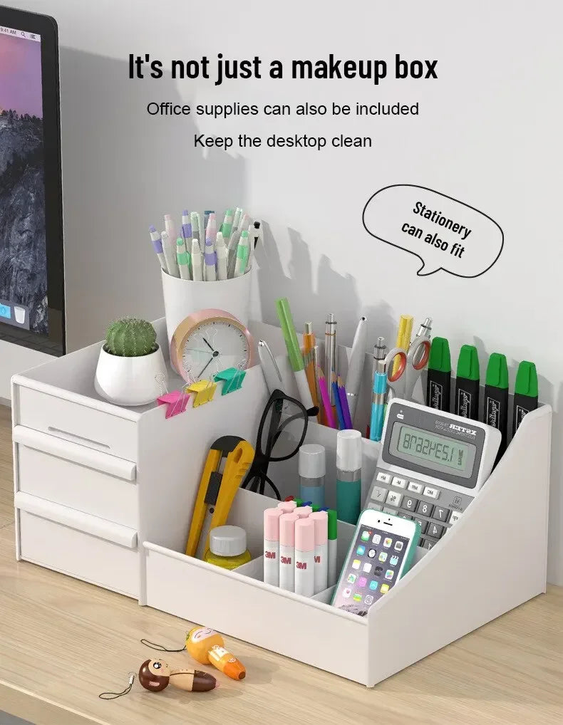 Drawer Cosmetics Storage Box Dormitory Desk Skin Care Products Desktop Dresser Lipstick Shelf Jewelry Box