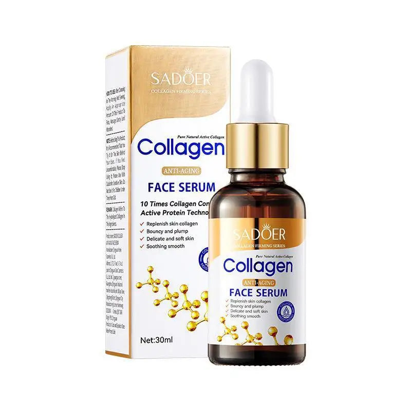 Collagen Skin Care Product Set Cleansing Rejuvenating Facial Cleanser Essence Liquid Face Cream Moisturizing Female Cosmetics