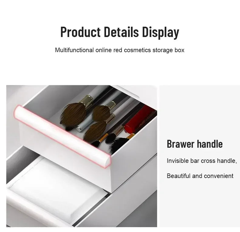 Drawer Cosmetics Storage Box Dormitory Desk Skin Care Products Desktop Dresser Lipstick Shelf Jewelry Box