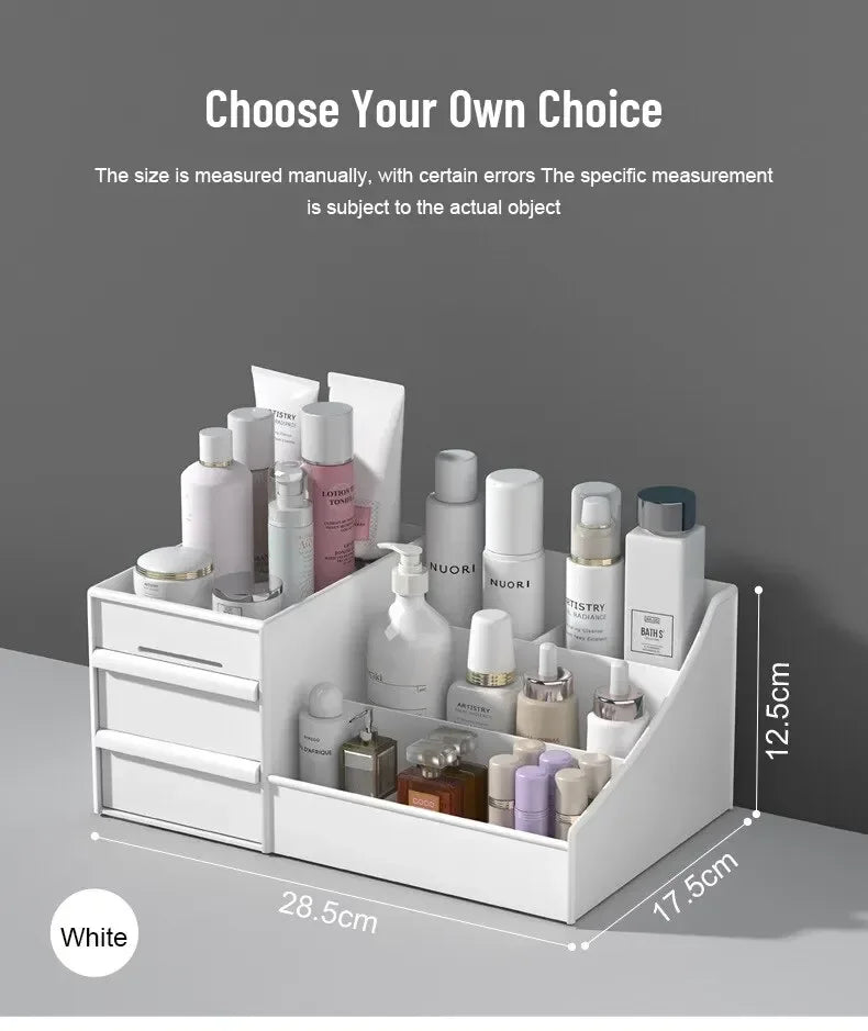 Drawer Cosmetics Storage Box Dormitory Desk Skin Care Products Desktop Dresser Lipstick Shelf Jewelry Box