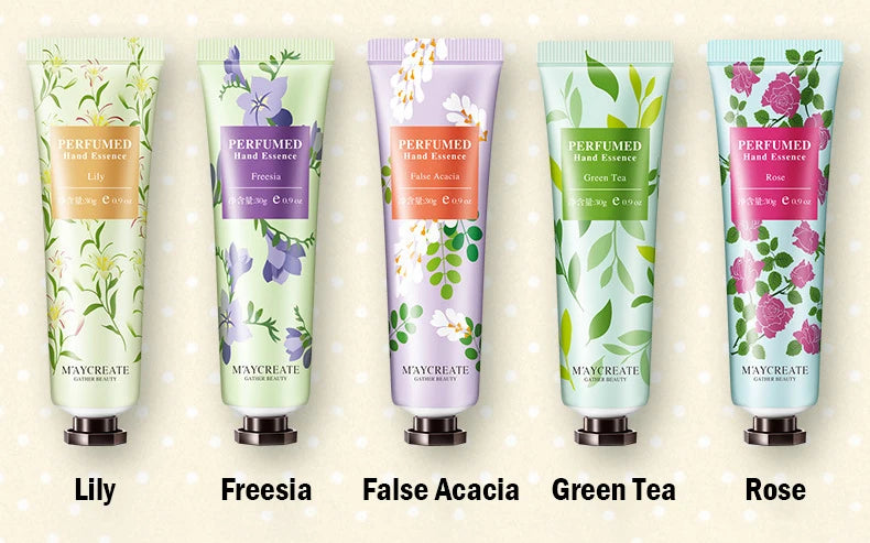 10pcs Fruity Flowery Hand Cream Moisturizing Nourishing Anti Chap Repairing Hands Care Beauty Skincare Hand Creams Sets