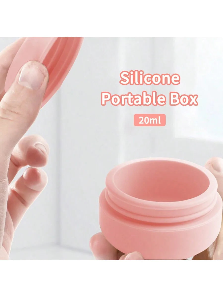20ml Silicone Lotion Cream Box Bottle Cosmetic Face Eye Cream Macaron Storage Box Lotion Organiser Travel Portable Empty Box