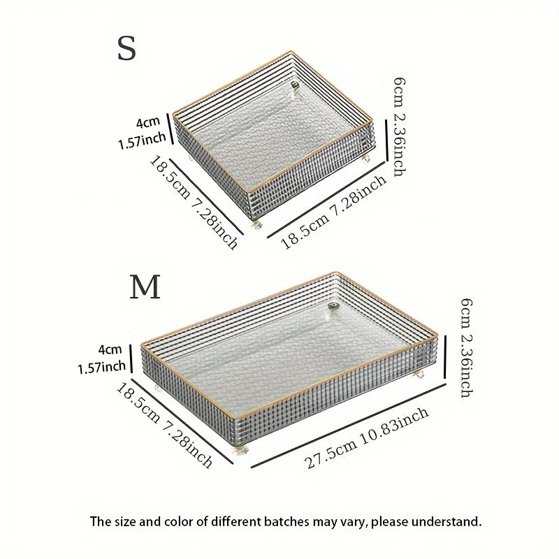1Pc Cosmetic Storage Rack, Desktop Bathroom Tray, Perfume and Cosmetic Organization Rack, Cosmetic Ring Storage Tray, Home Decoration, Bathroom Accessories
