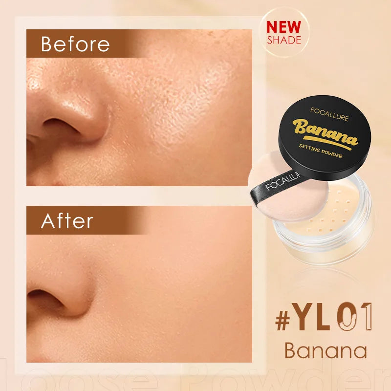 FOCALLURE 9 Colors Face Makeup Brighten Oil Control Long lasting Loose Powder Waterproof Mineral Make Up Setting Powder