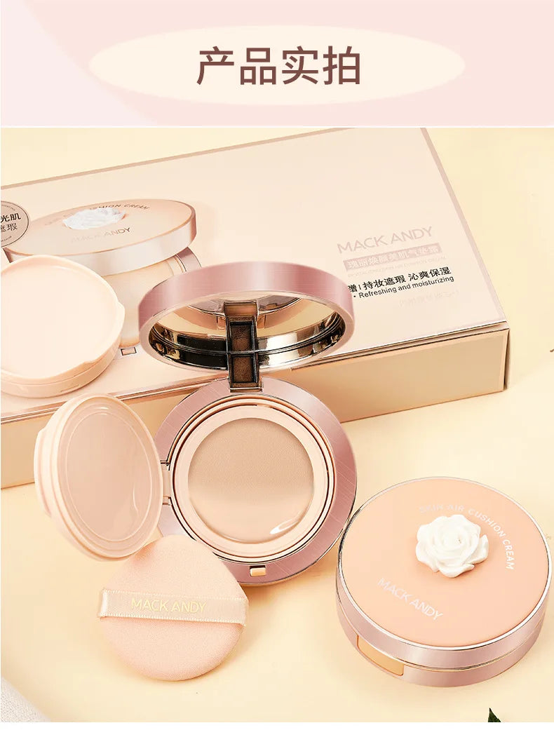 Brightening Skin Beauty Cushion Foundation Petals Lightweight Clothing Long Lasting Smear-Proof Makeup Oil Control BB Cream