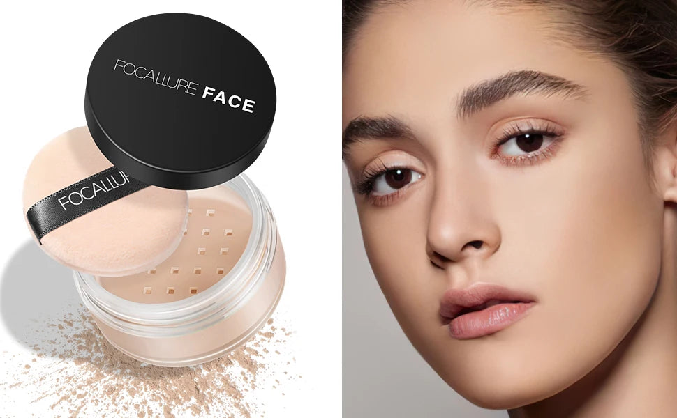 FOCALLURE 9 Colors Face Makeup Brighten Oil Control Long lasting Loose Powder Waterproof Mineral Make Up Setting Powder
