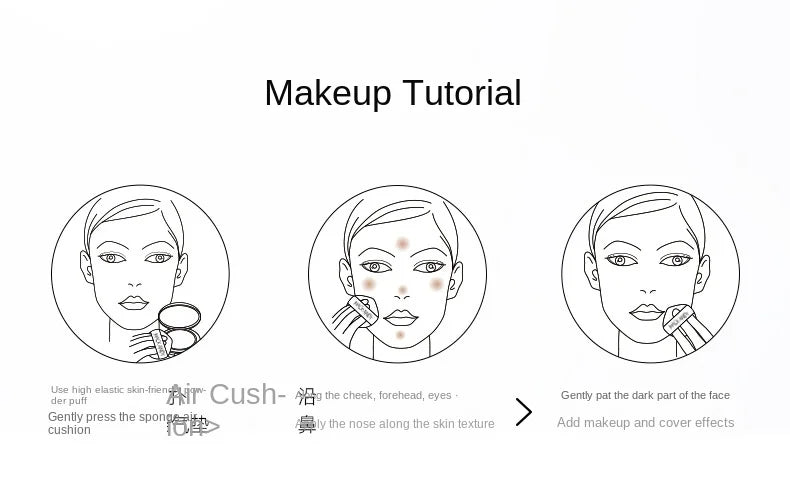 Brightening Skin Beauty Cushion Foundation Petals Lightweight Clothing Long Lasting Smear-Proof Makeup Oil Control BB Cream