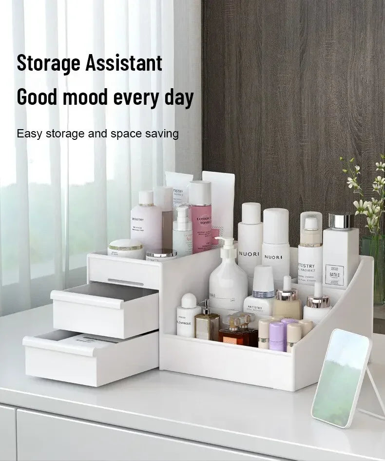 Drawer Cosmetics Storage Box Dormitory Desk Skin Care Products Desktop Dresser Lipstick Shelf Jewelry Box