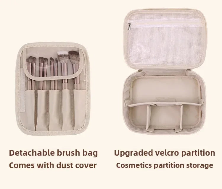 Women's Cosmetic Bag Makeup Bag Double Layer Large Capacity Luxury Cosmetics Organizer Travel Essentials Women's Cosmetic Bag