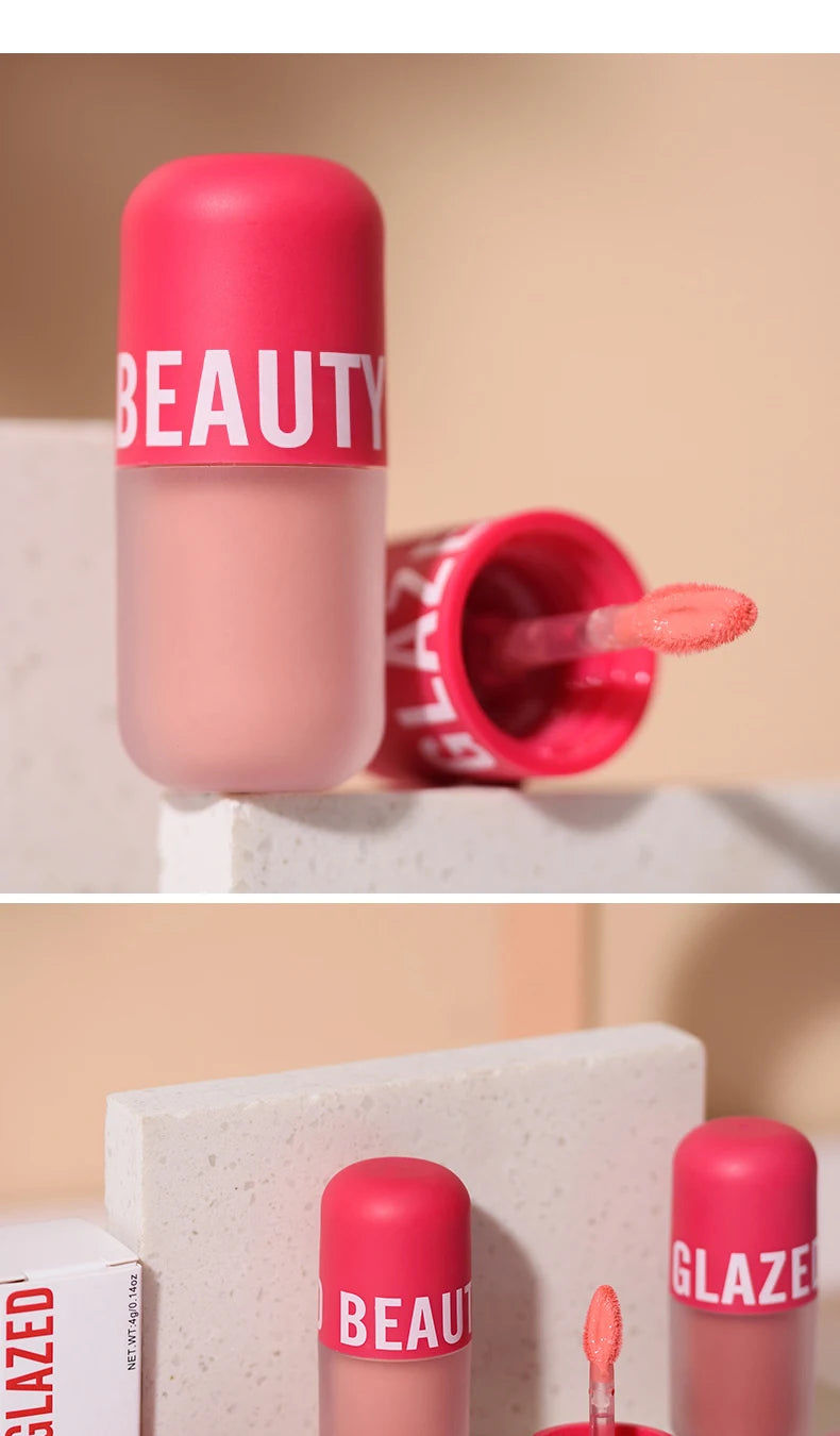 Beauty Glazed Liquid Blush 5 Colors Smooth Velvet Matte Pink Blusher Natural Easy To Smudge,Waterproof,And Long Lasting