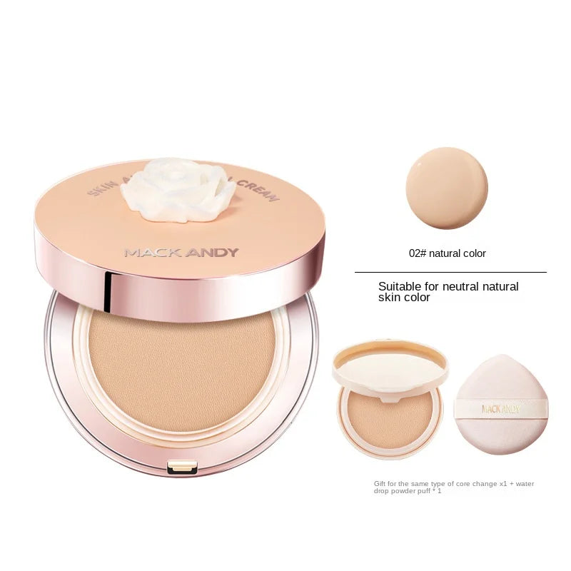 Brightening Skin Beauty Cushion Foundation Petals Lightweight Clothing Long Lasting Smear-Proof Makeup Oil Control BB Cream
