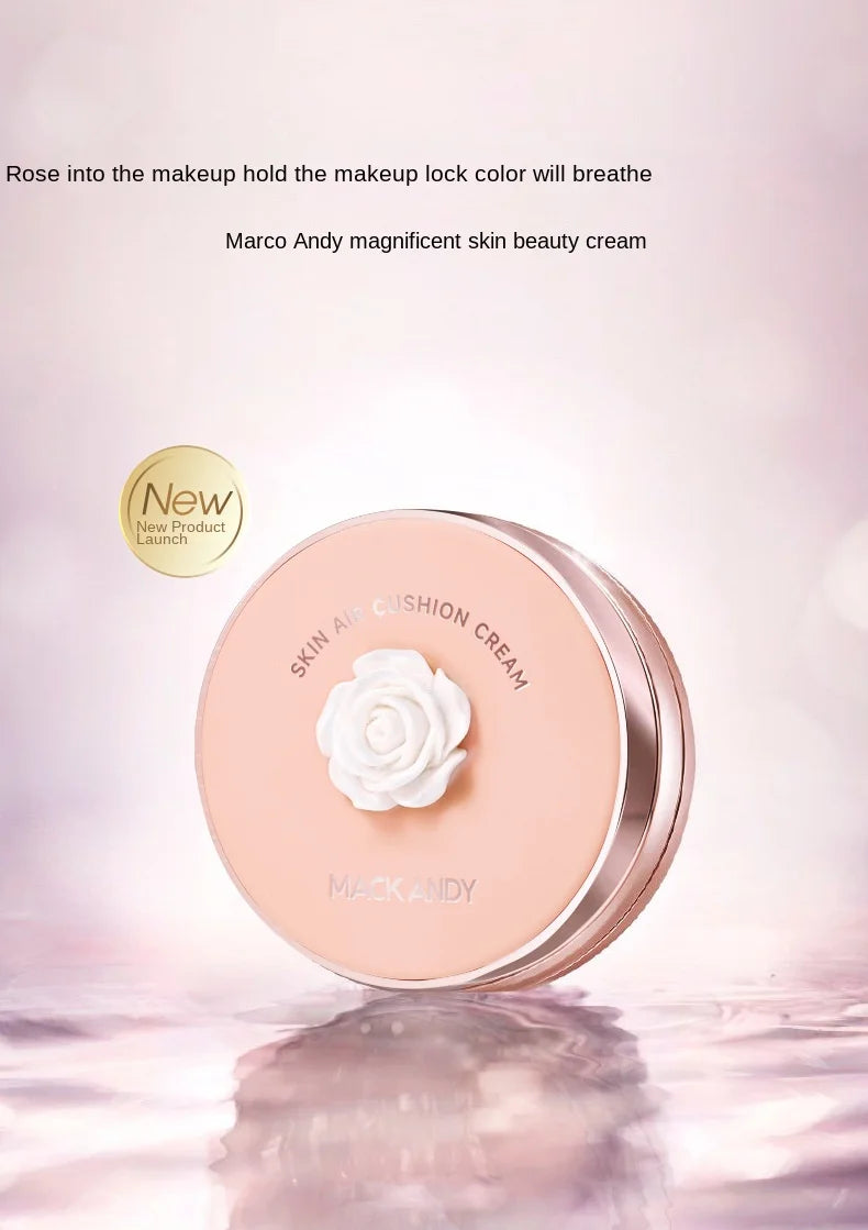 Brightening Skin Beauty Cushion Foundation Petals Lightweight Clothing Long Lasting Smear-Proof Makeup Oil Control BB Cream