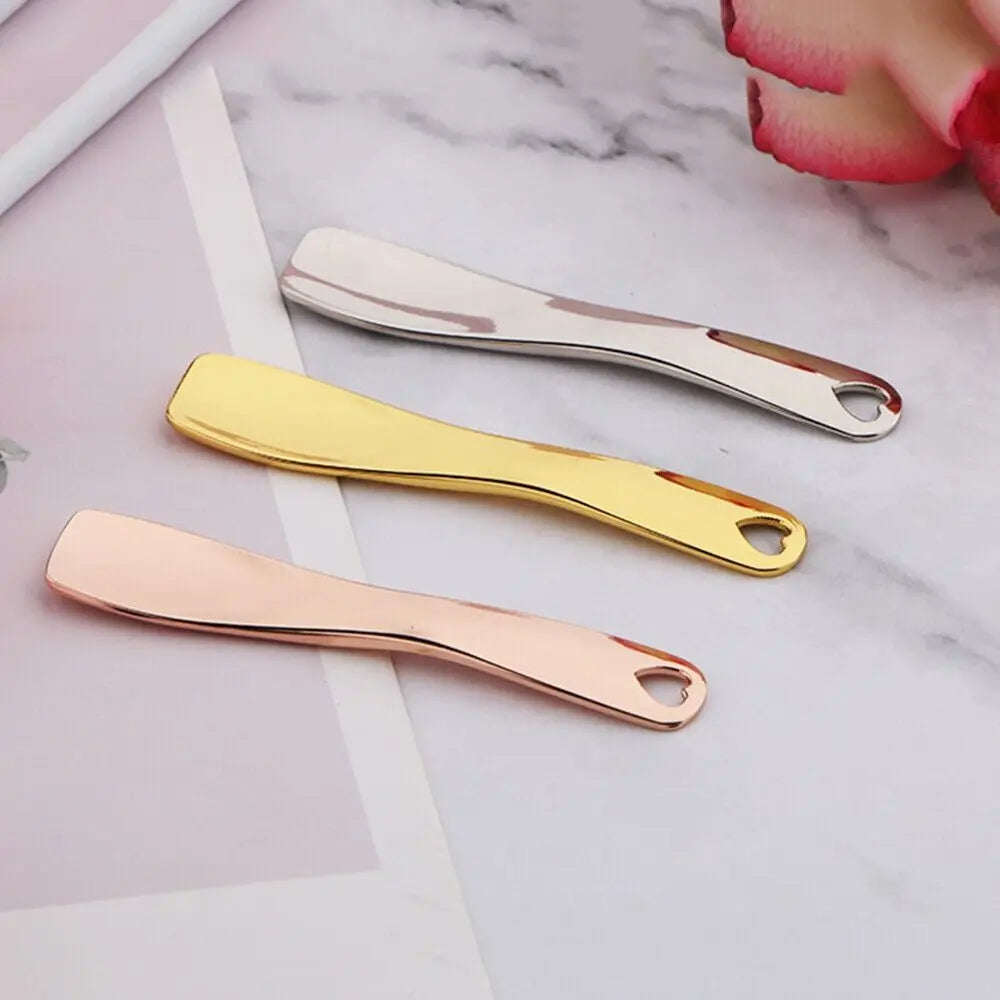 Metal Face Cosmetic Spatula Makeup Tools Cosmetic Dispensing Spoon Cosmetic Spoons Beauty Tools Makeup Mask Cream Spoon