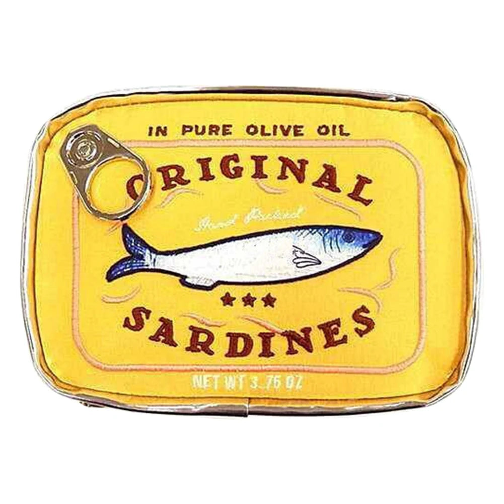 Cute Cosmetic Bag Sardines Cans Shape Funny Packages Creative Portable Toiletry Bag Fashion Zipper Small Soft Makeup Bags