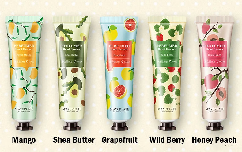 10pcs Fruity Flowery Hand Cream Moisturizing Nourishing Anti Chap Repairing Hands Care Beauty Skincare Hand Creams Sets